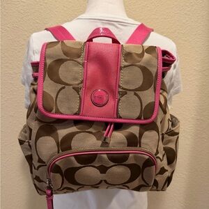 Coach Signature Canvas Monogram Logo Backpack (NWOT)